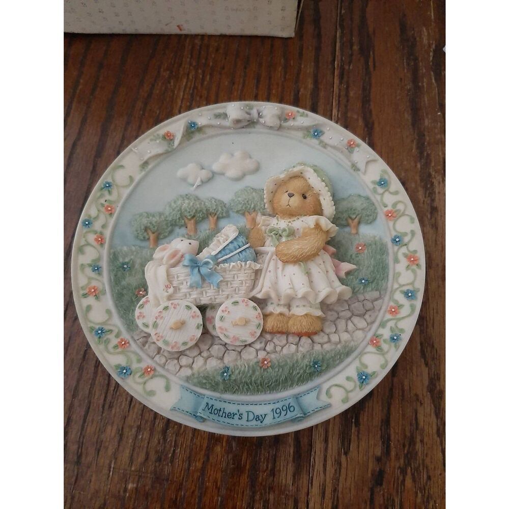 Vintage Cherished Teddies Enesco 1996 Mothers Day Collector Plate